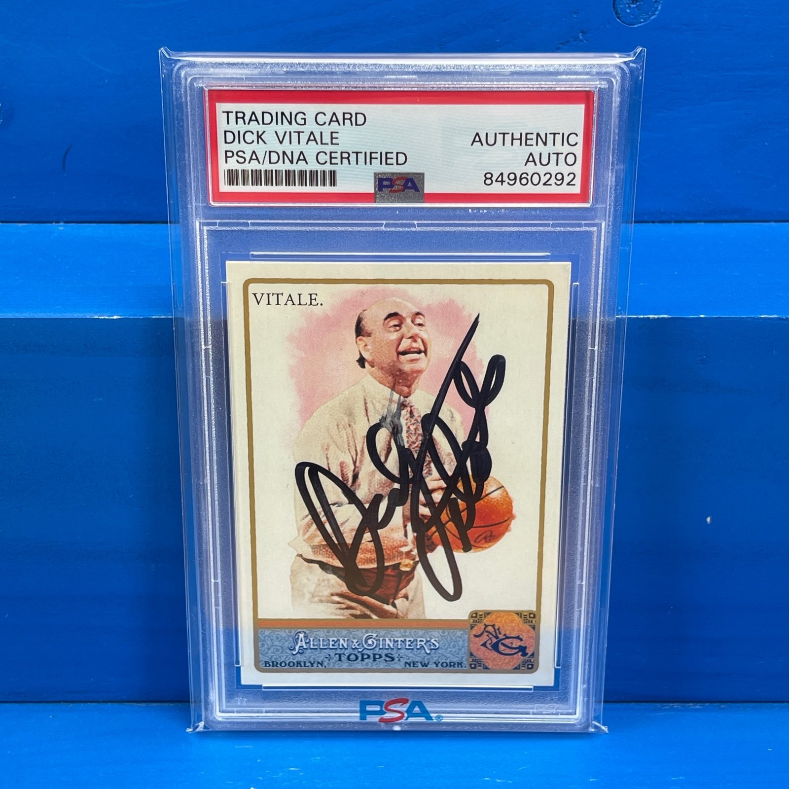 DICK VITALE 2011 Topps Allen & Ginter Autograph PSA Cert HOF NCAA Legend AUTO