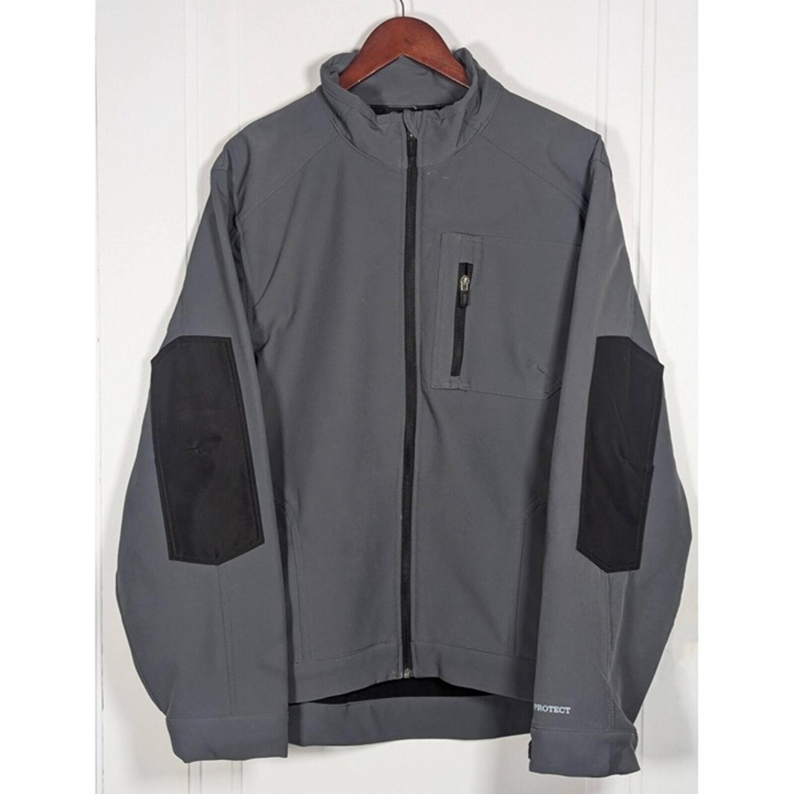 Dickies Mens Size Large High Performance Softshell Jacket Charcoal Gray Lined