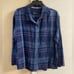 Prana top button front 100% organic cotton plaid Large