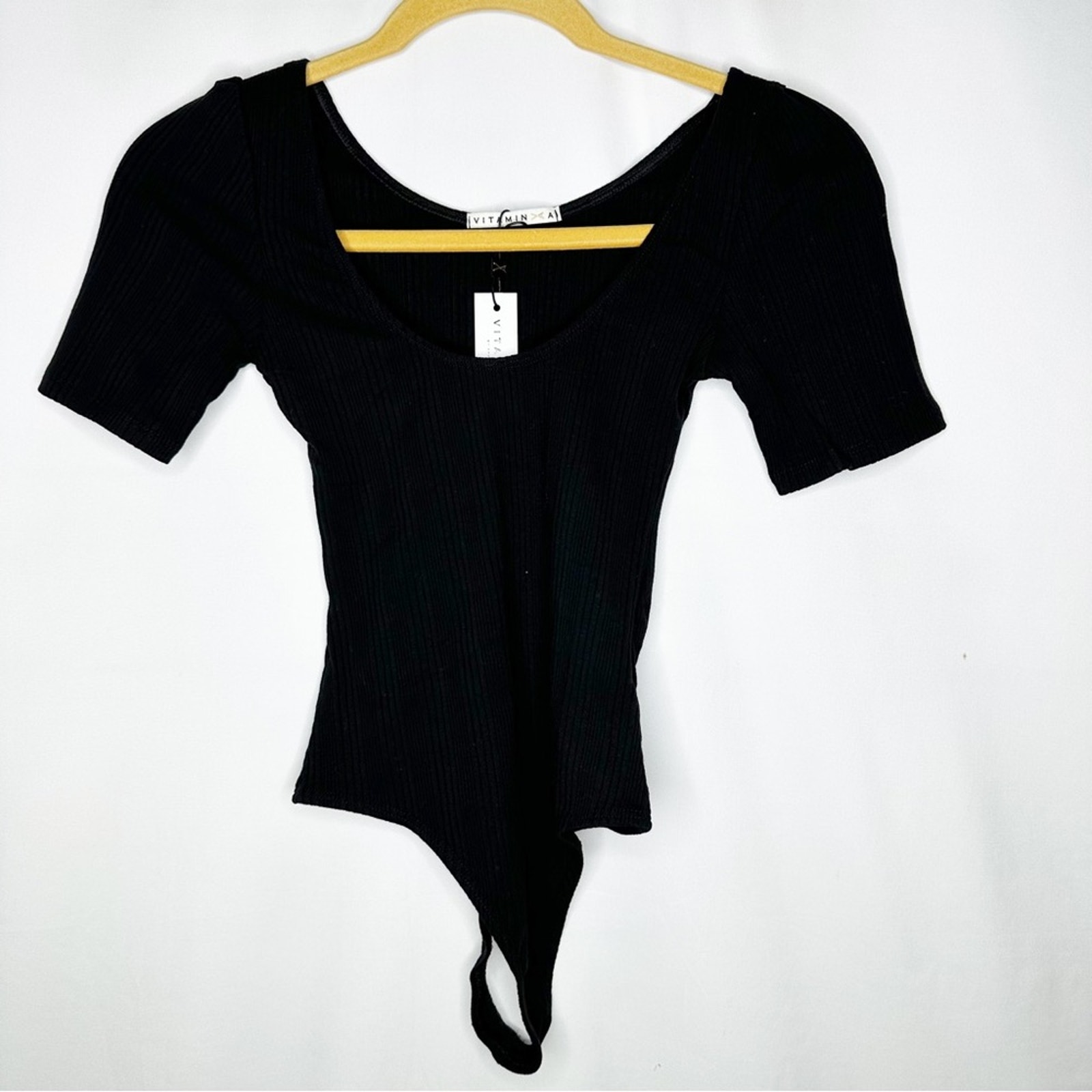 VITAMIN A Black West Bodysuit NWT in XS