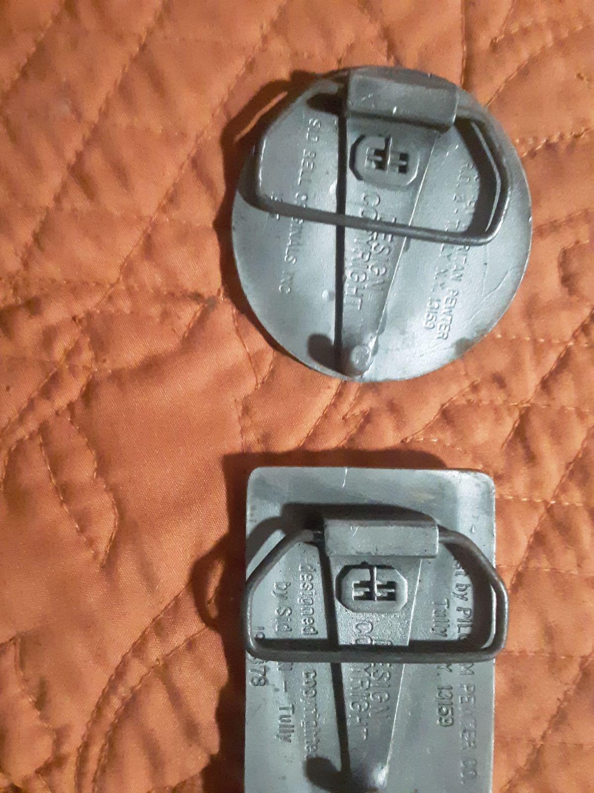 Solid pewter belt buckle