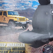 Bestop Black Diamond Rear Seat Cover Kit for Jeep Wrangler 2007-2017