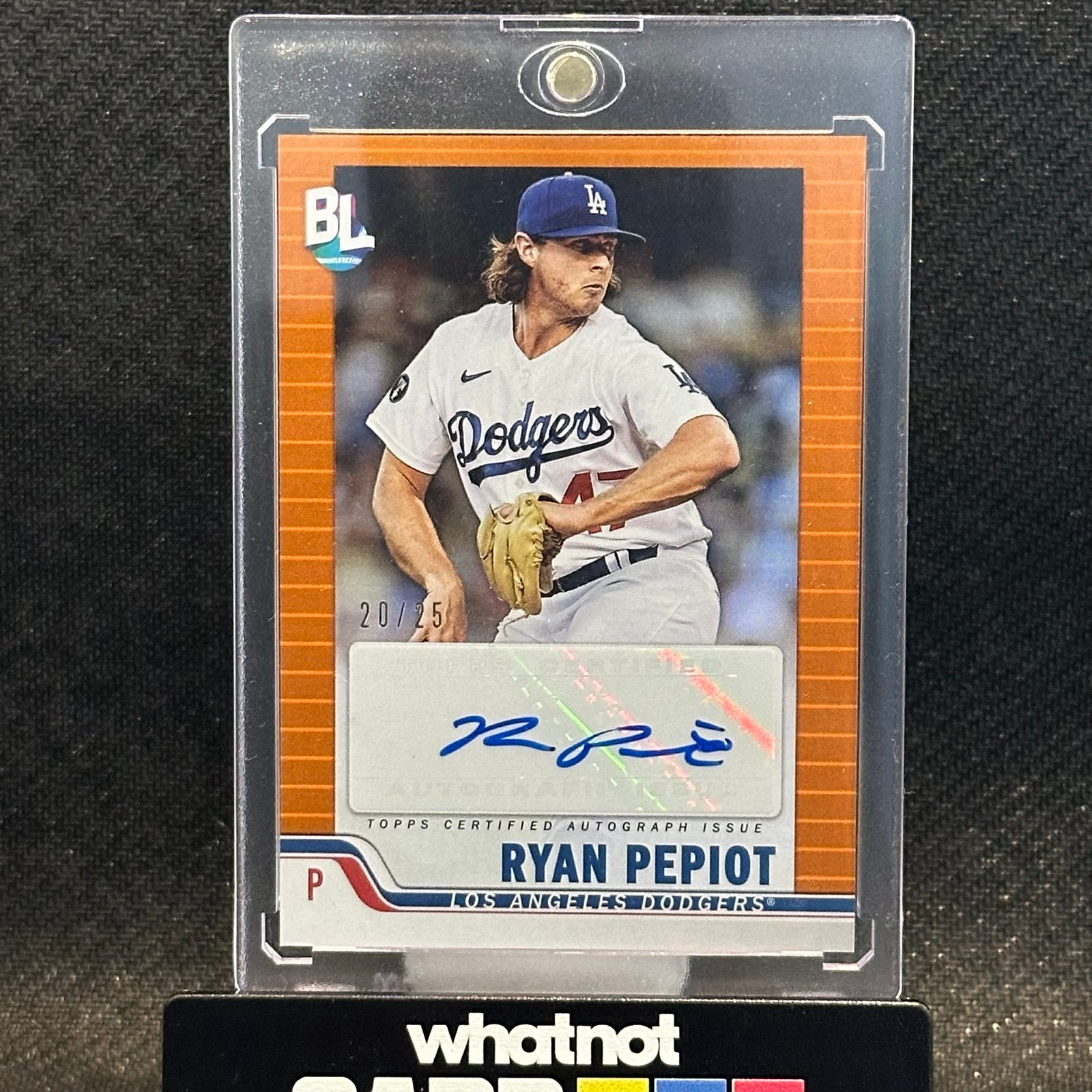 2023 Topps Big League Orange Foil /25 Autographs Ryan Pepiot Auto MLB Dodgers