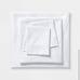 New Threshold 500 Thread Count Tri-Ease Solid Sheet Set White Queen