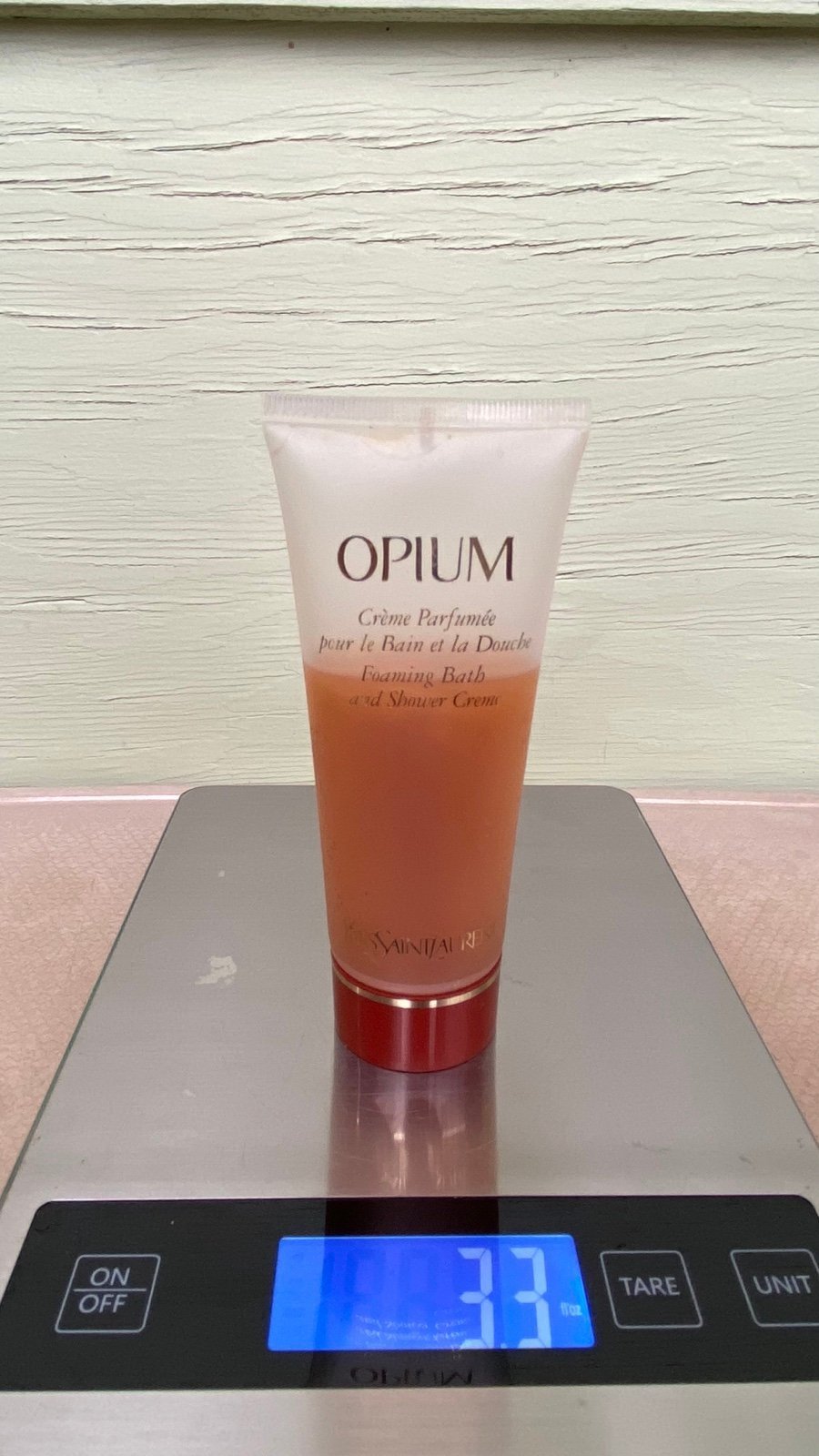 Vintage Yves Saint Laurent YSL Opium Foaming Bath & Shower Creme 3.3 Fl Oz Used