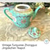 Vtg Turquoise Zhongguo Jingdezhen Teapot