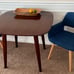 Wood Dining Table, Walnut Finish, 35.75D x 35.75W x 30H in