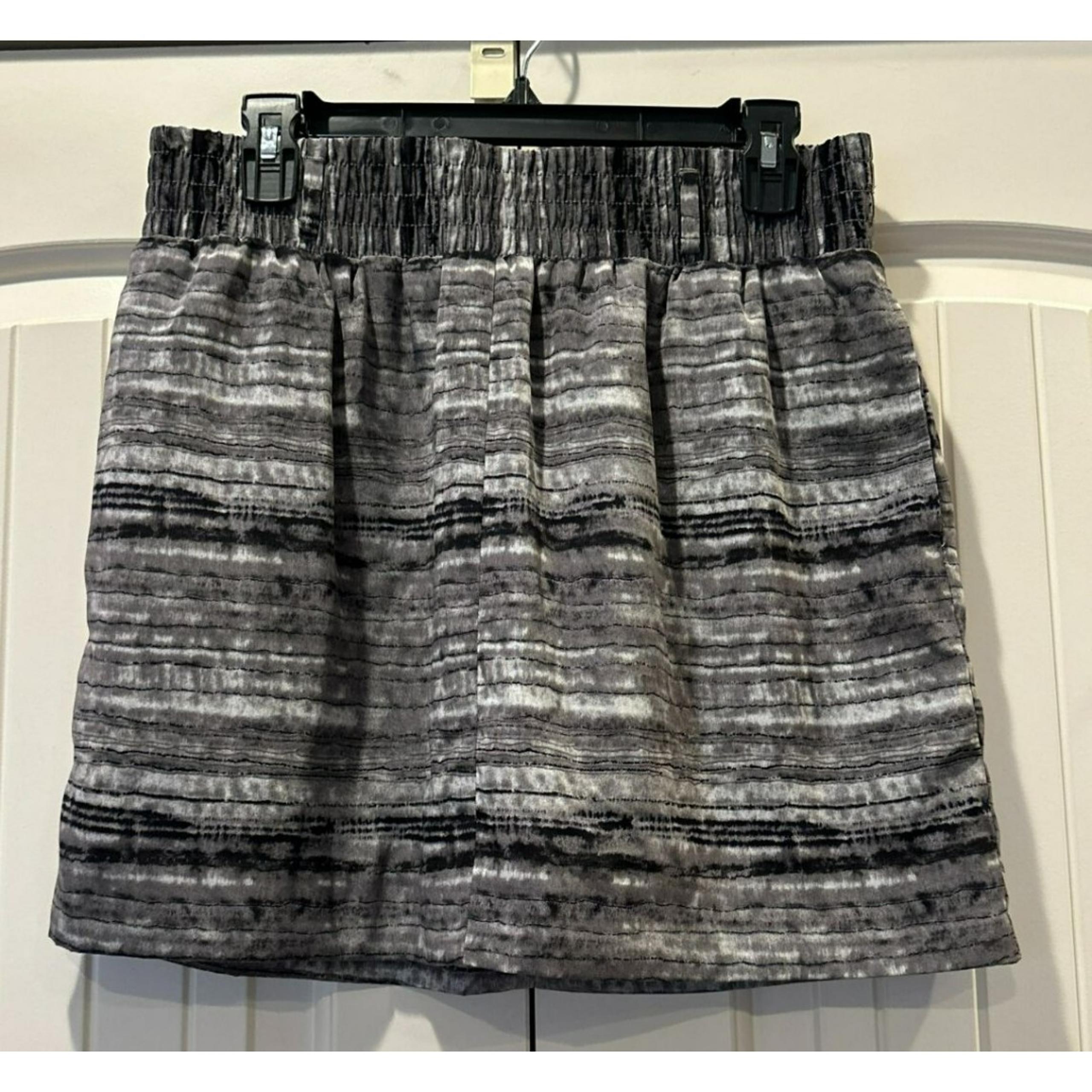 Gap Lined A-Line Skirt Blk, Gray & White With Pockets Women's Size S