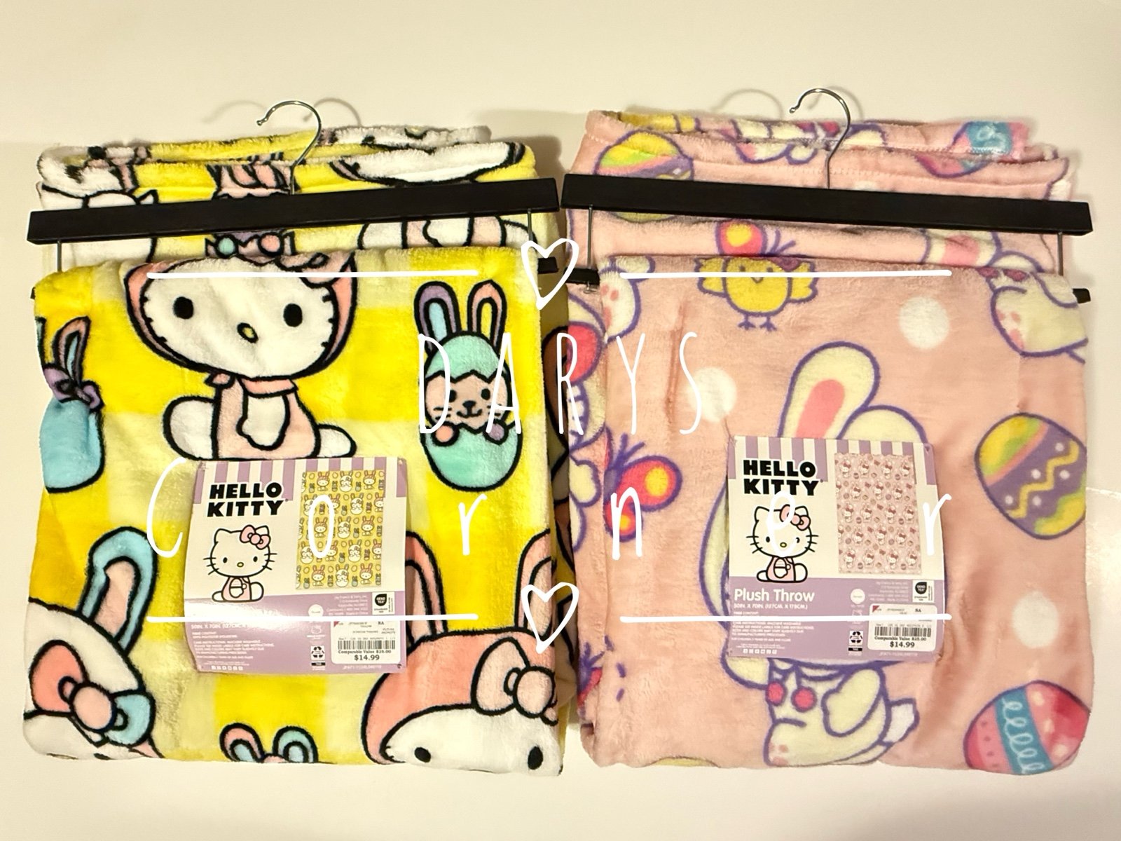 Hello Kitty Easter Blankets Bundle