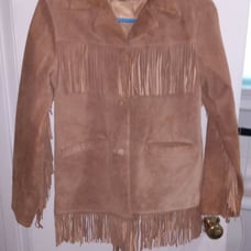 Suede/leather fringed jacket
