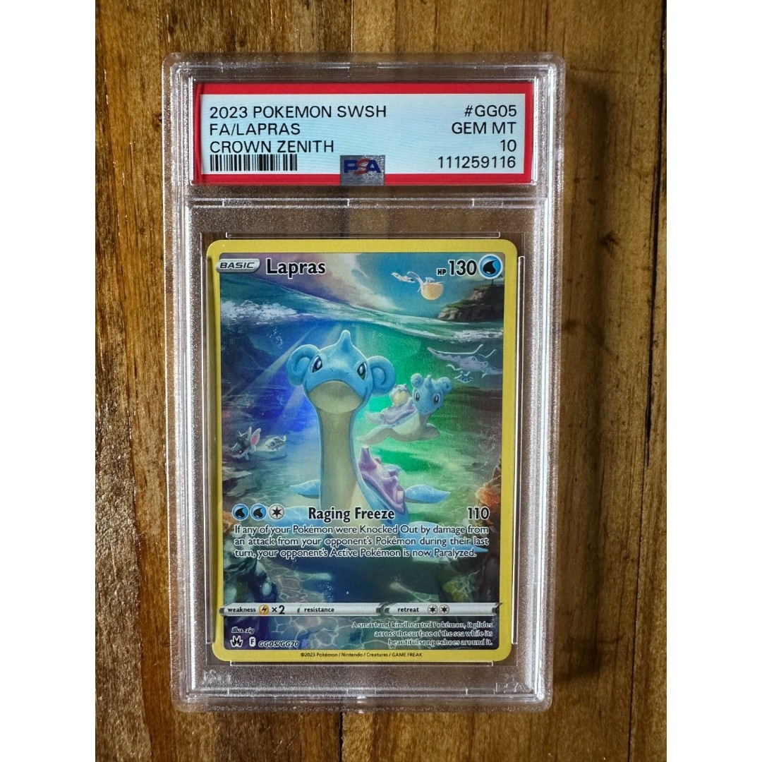 POKEMON TCG - CROWN ZENITH GALARIAN GALLERY - LAPRAS GG05/GG70 - PSA 10