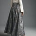 Anthropologie Jacquard Ball Skirt Grey Motif Dressy or Casual Maxi Party Skirt.
