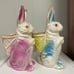 Vintage Germany Papier Paper Mache Pulp Easter Bunny Candy Container Holder