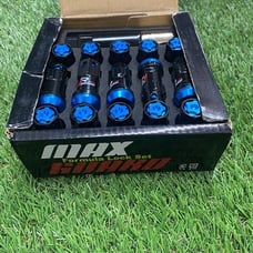R-Max Guard Lug Nuts M12 x 1.50 Locking Nut Black with Blue Brand New JDM