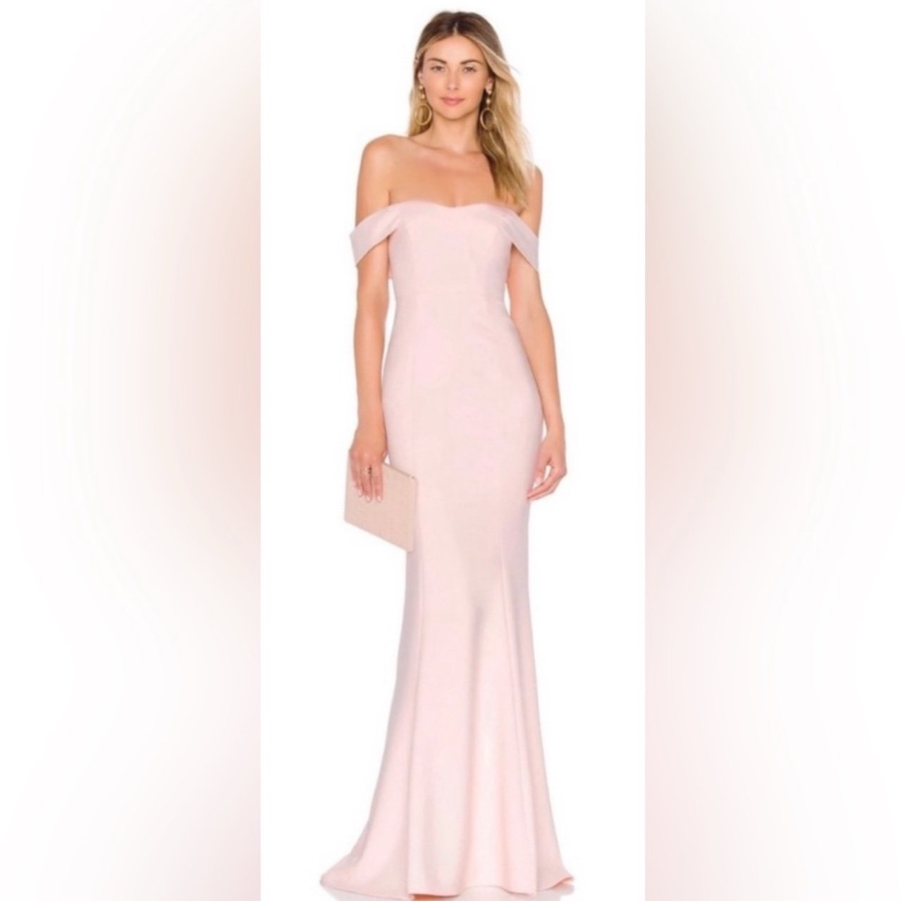 LIKELY Bartolli Blush Pink Off-the-Shoulder Mermaid Gown Size O NWT