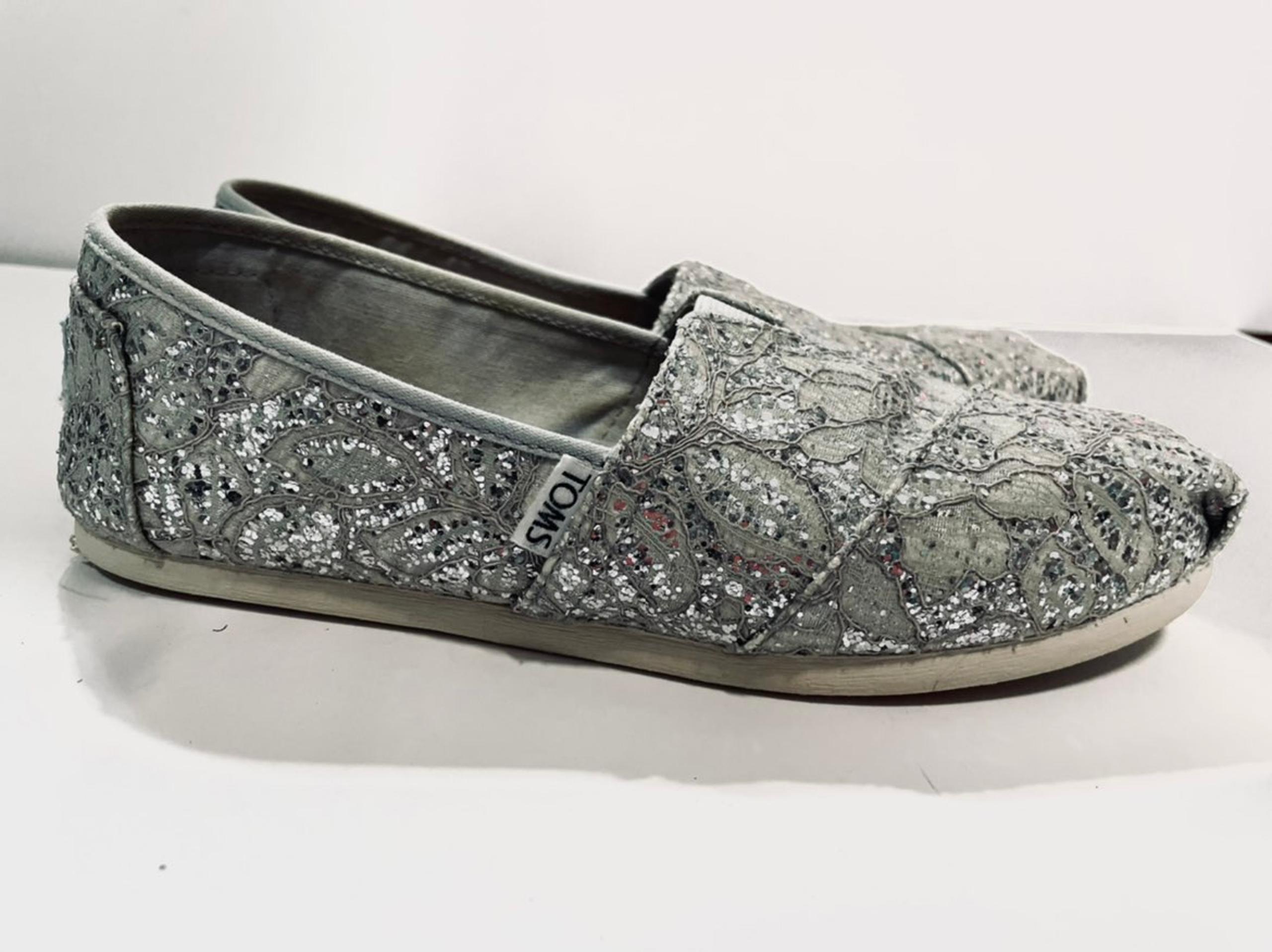 Glitter Lace Silver Wedding/Glitsy - TOMS