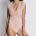 We Are HAH Lady Like Bodysuit Copper Rose Lace V-Neck Size XS NWT