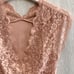 We Are HAH Lady Like Bodysuit Copper Rose Lace V-Neck Size XS NWT