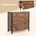 4-Drawer Dresser Modern Chest of Drawers Wooden Storage Dresser Oak