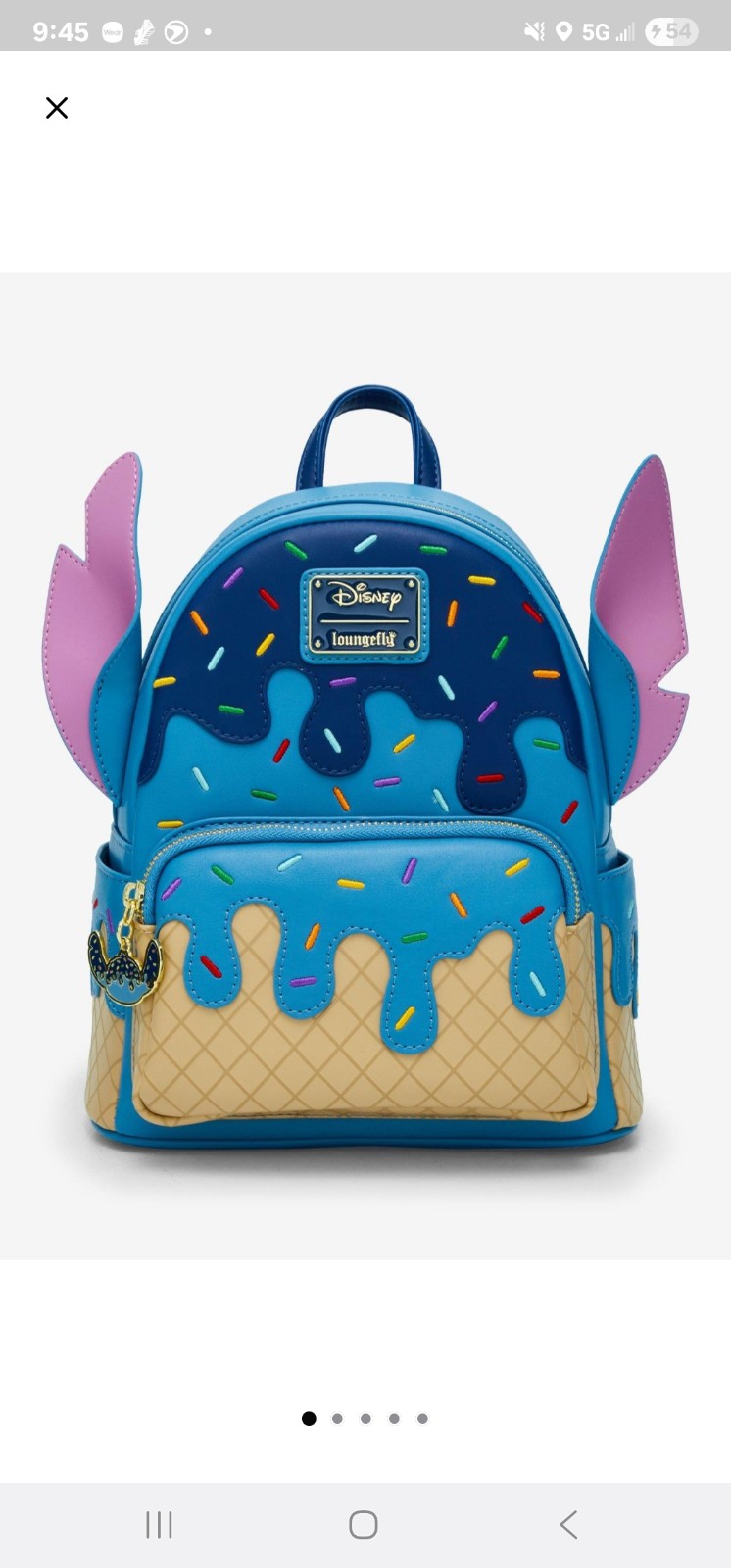 Stitch Ice Cream Loungefly Mini Backpack and coin purse set