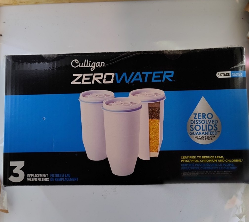 ZEROWATER 5 Stage Advanced Filtration 3 Replacement Water Filters FS Charity NEW