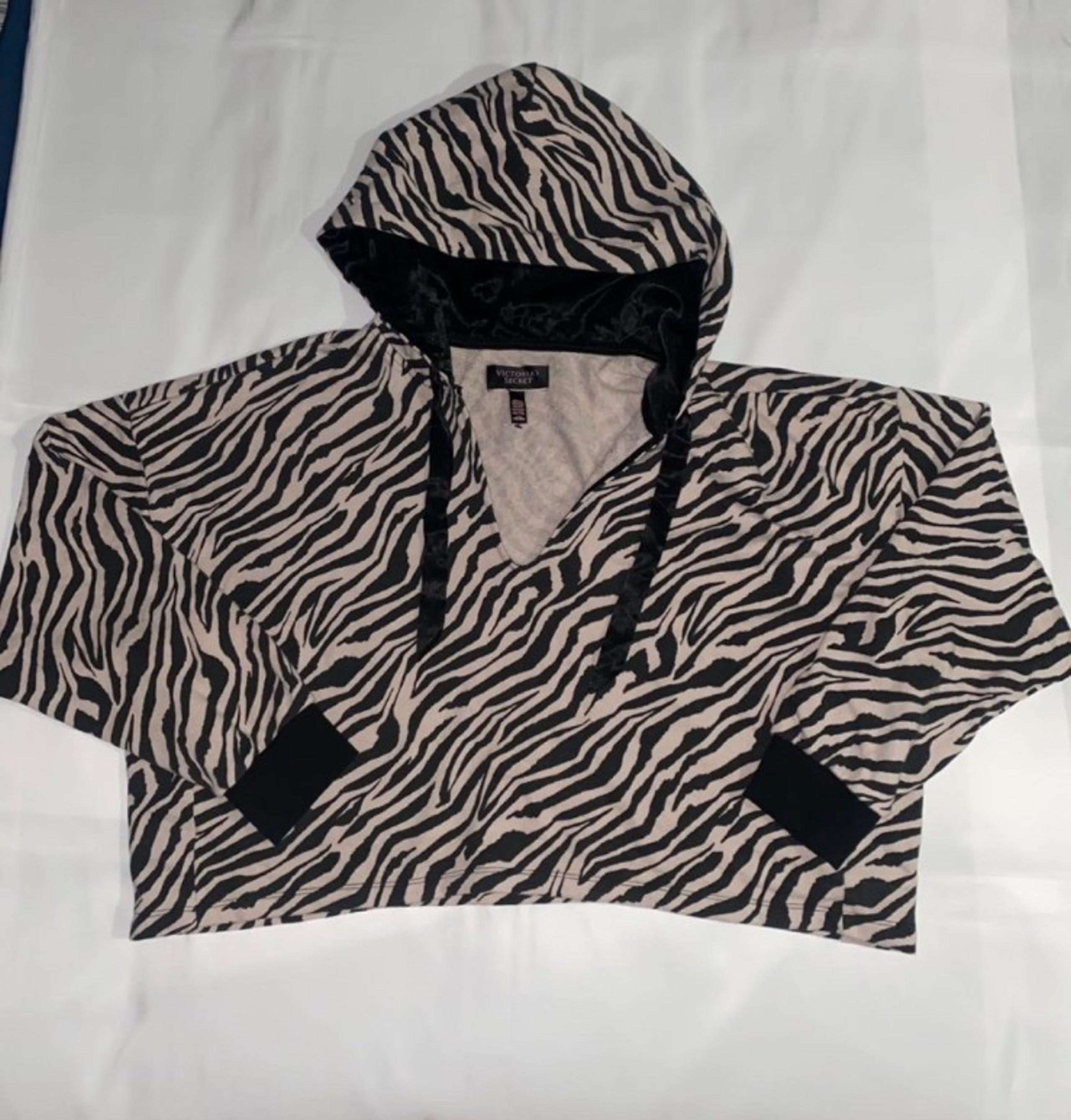 Victoria’s Secret Zebra Print Hooded Sweater
