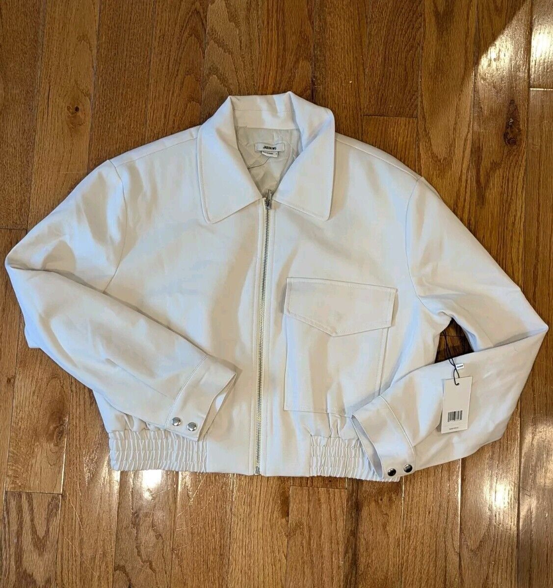 Jason Wu NWT Size Large Cream Bomber Jacket MSRP 320
