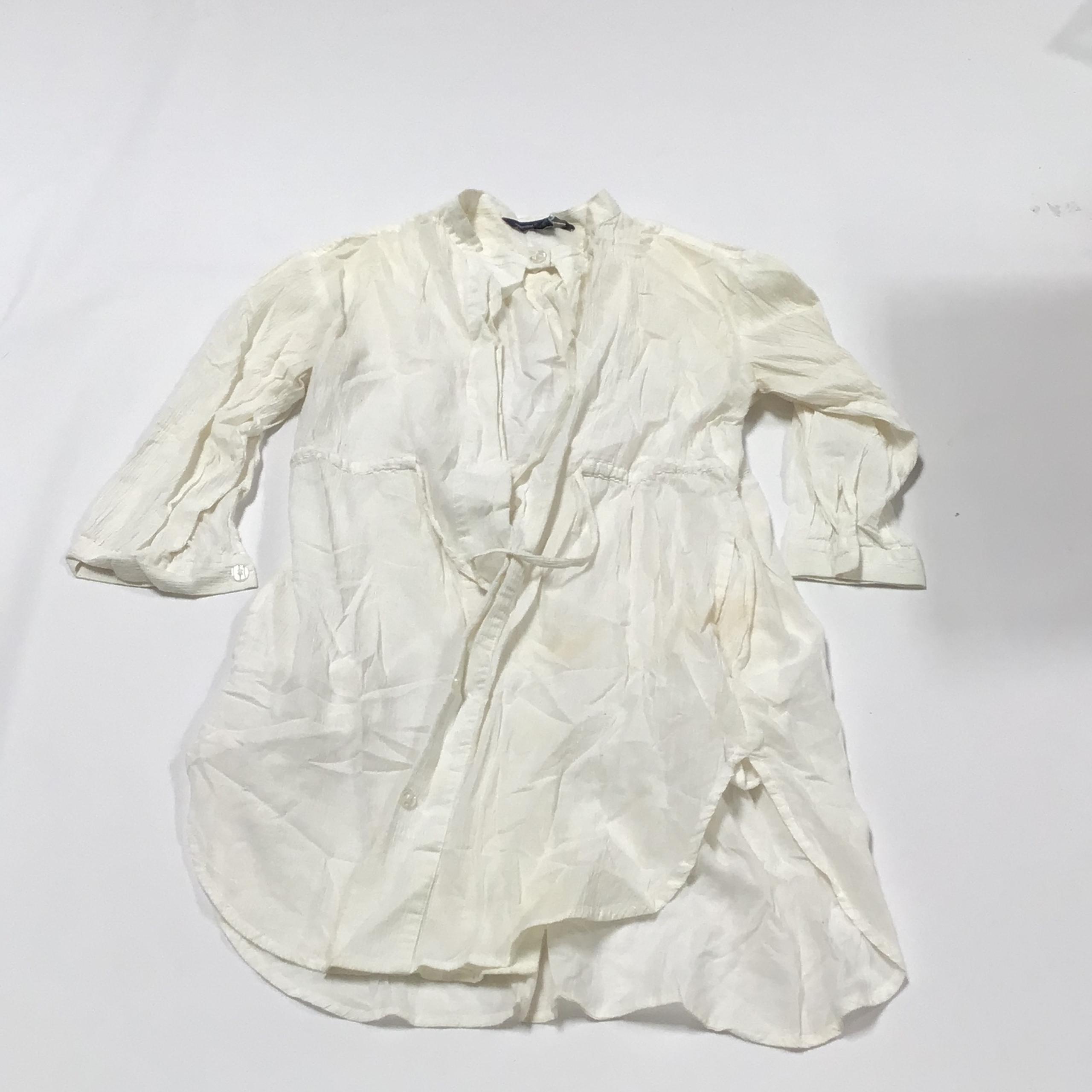 French Connection button down shirt cream size M