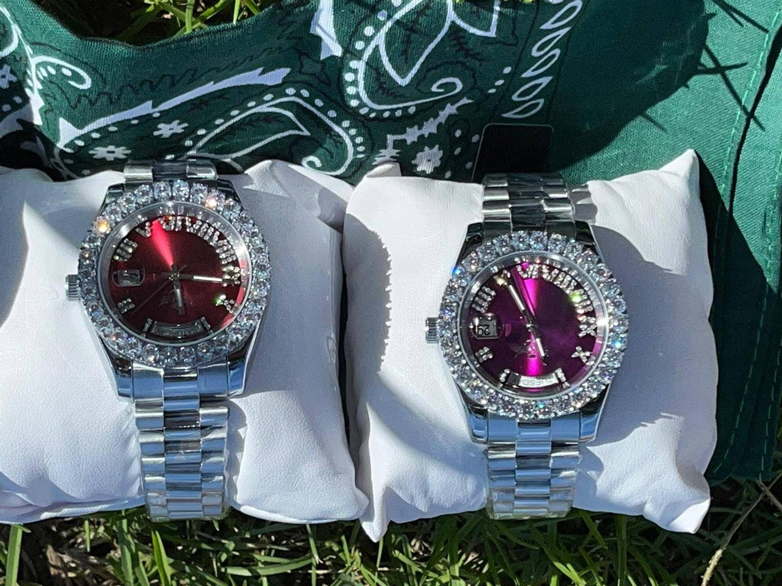 Vvs iced bezel automatic presidential bling master watch