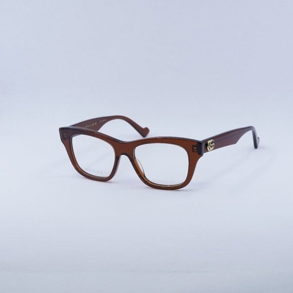 New Gucci GG0999O 003 Eyeglasses - Brown Frame