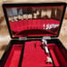 Antique Japanese Lacquered Music Box With Geisha Ballerina & Scenic Design Shell