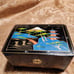 Antique Japanese Lacquered Music Box With Geisha Ballerina & Scenic Design Shell