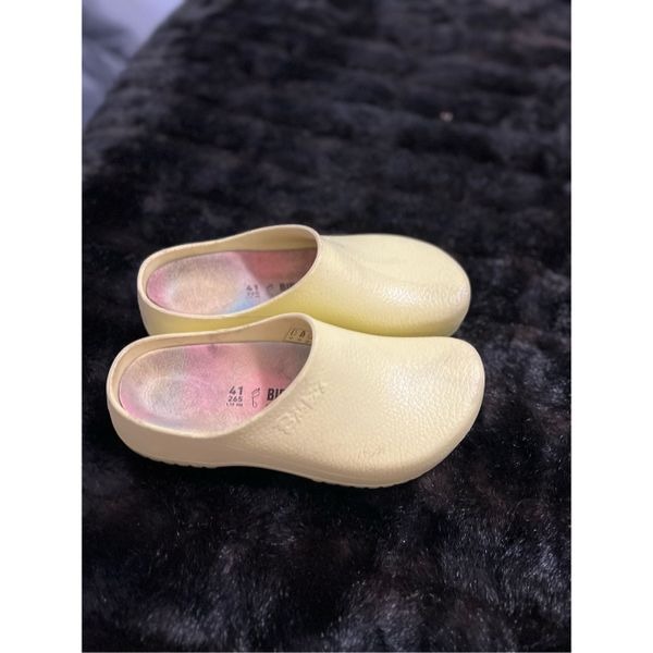 Birkenstock Super-Birki Clogs Womens 10 EU 41 Yellow Slip-Resistant Work Garden