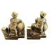 Vintage Christopher Columbus World Globe Brass Bookends Craftsman