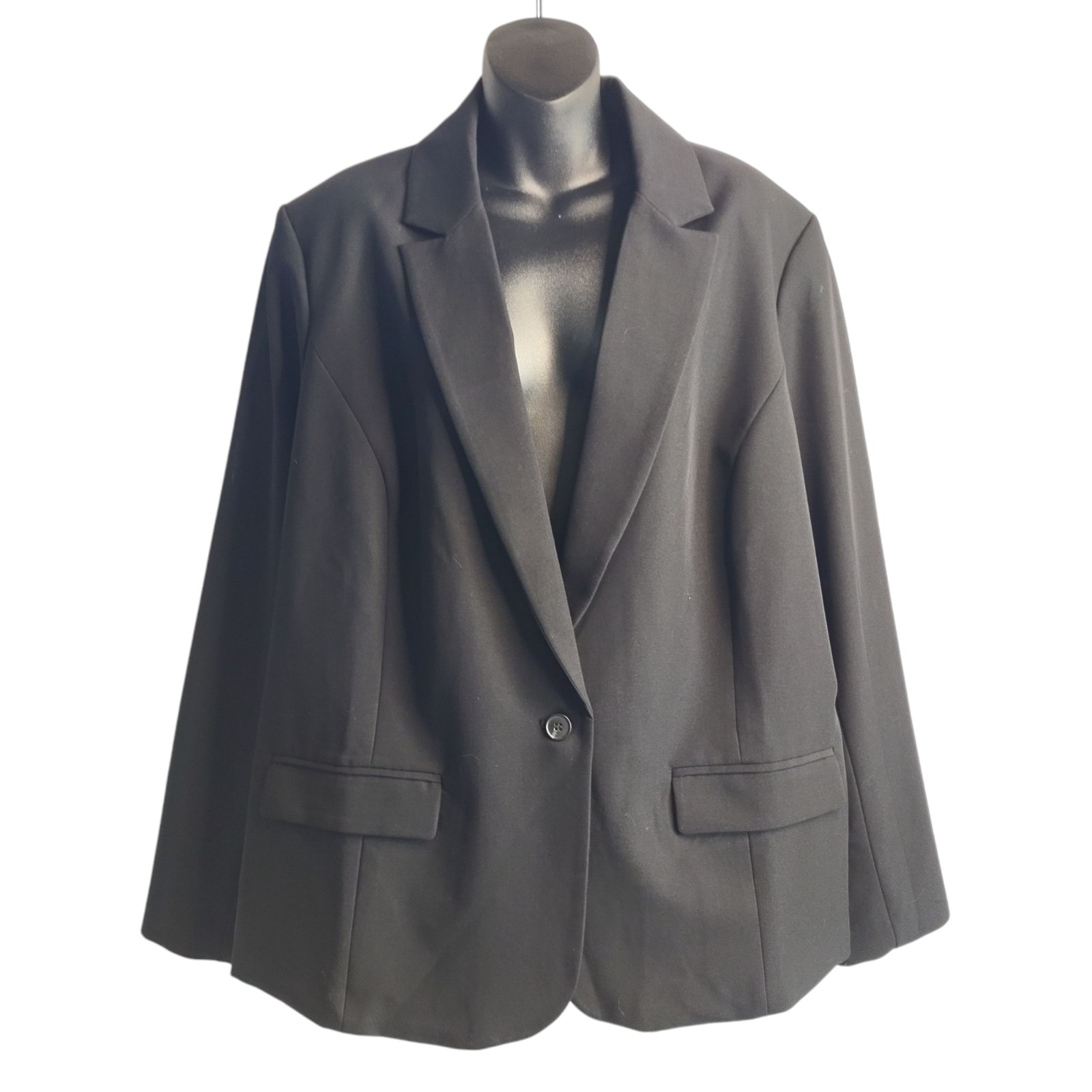 Liz Claiborne Blazer Jacket Women's Black One Button Lined Plus Size 20W NWT