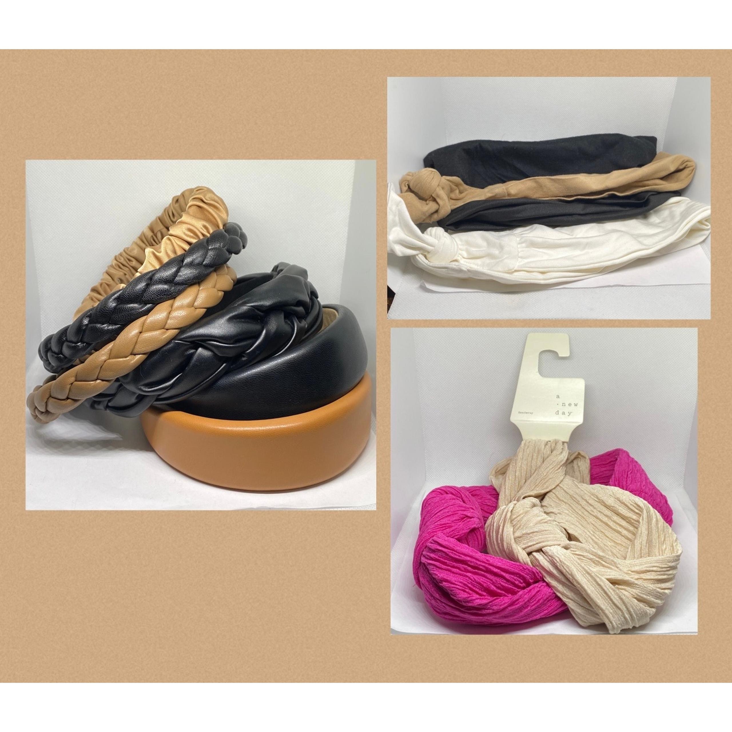 Womens Headbands Wraps Lot Pink Brown Black White