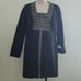 Cabi Dark Gray Long Military Coat Jacket sz 4