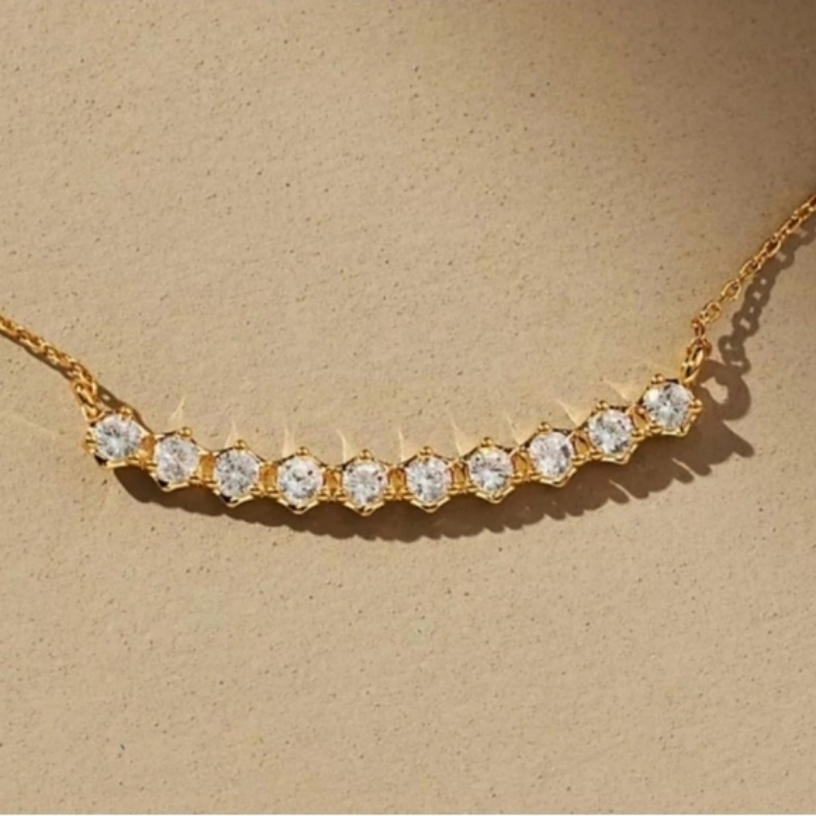 Anthropologie Sparkle Pave Necklace