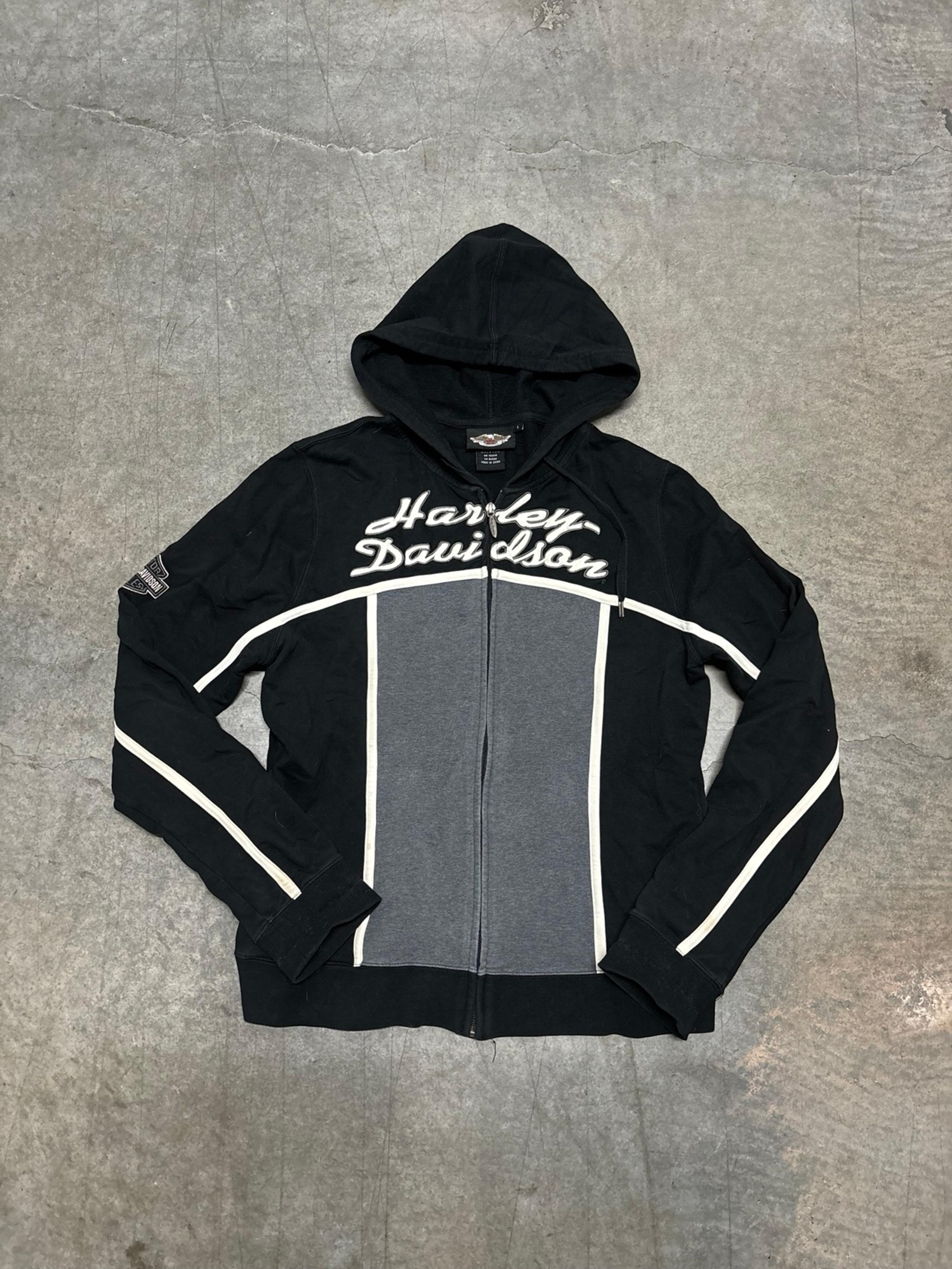 Black Harley Davidson zip up hoodie