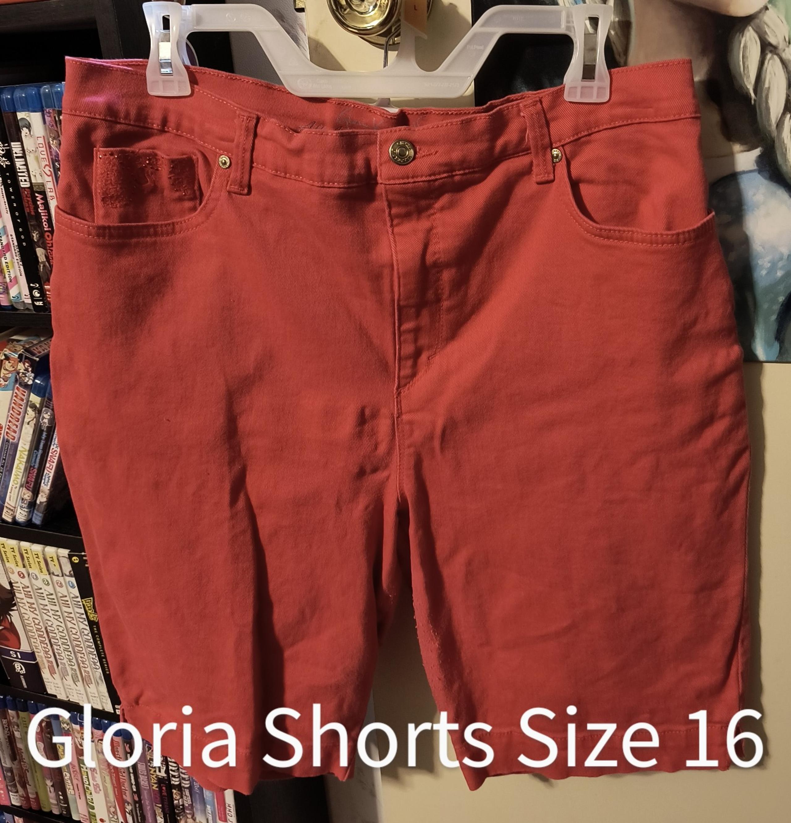 Gloria Vanderbilt Women's Pink Bermuda Shorts Size 16 All Around Slimming Amanda