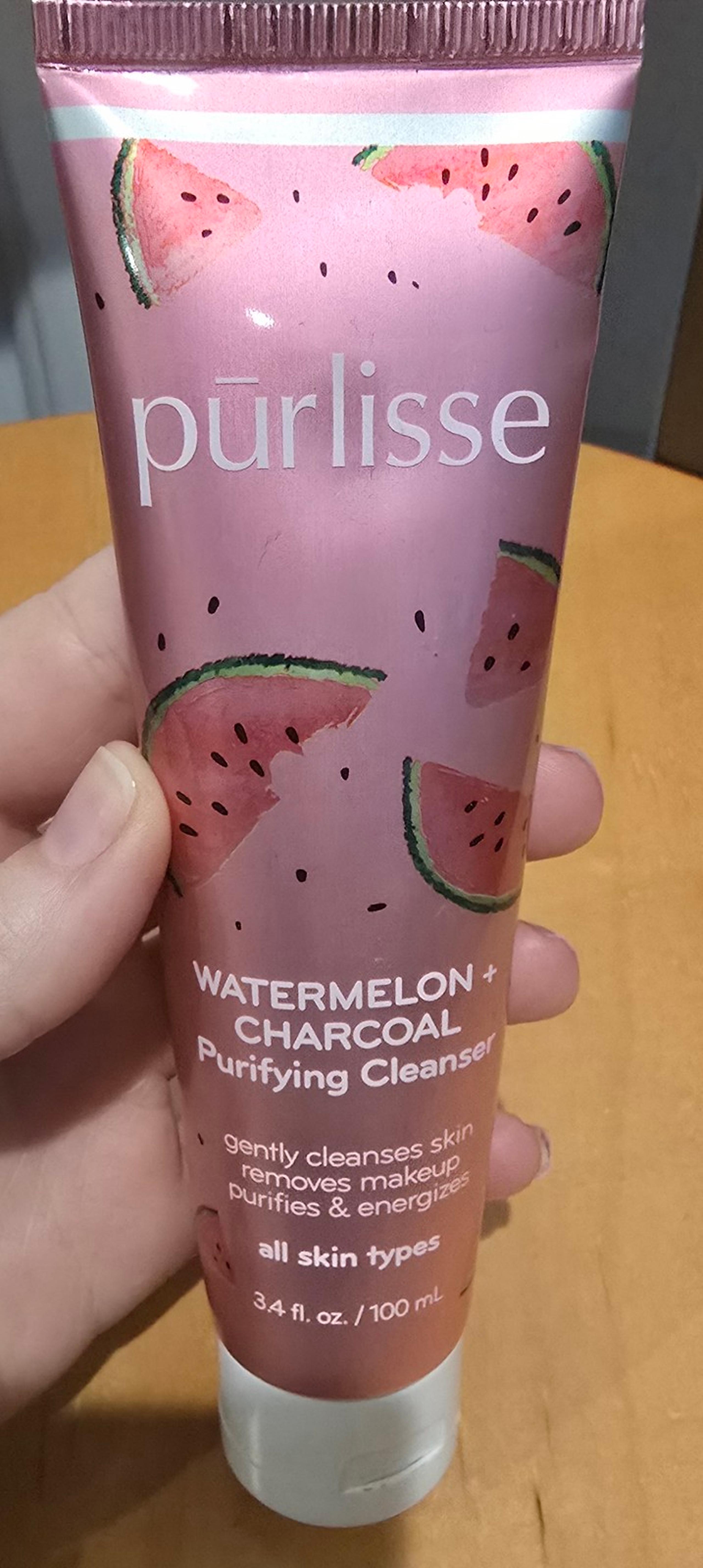 New Pūrlisse Watermelon + Charcoal Purifying Cleanser 3.4 Fl Oz