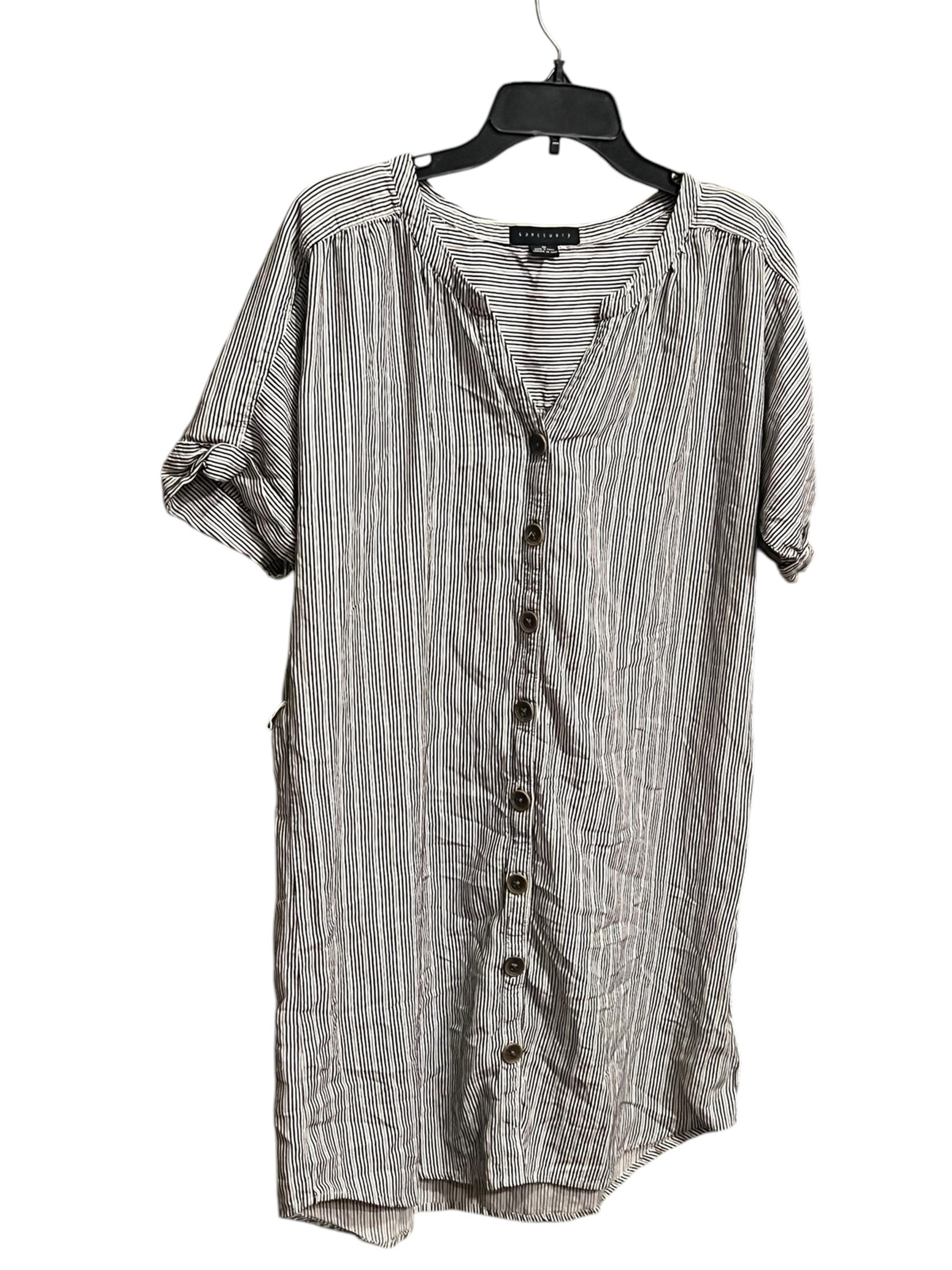 sanctuary white dress with blue stripes