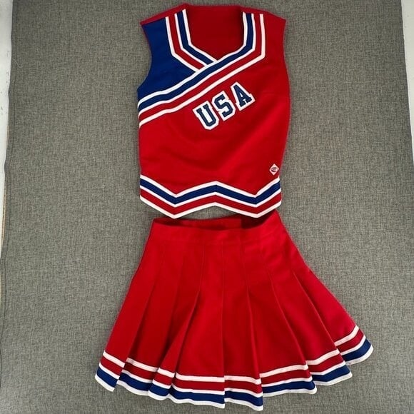 Vintage Cheerleader Uniform Costume Youth or Small Adult 22-23 Waist 80-100lbs