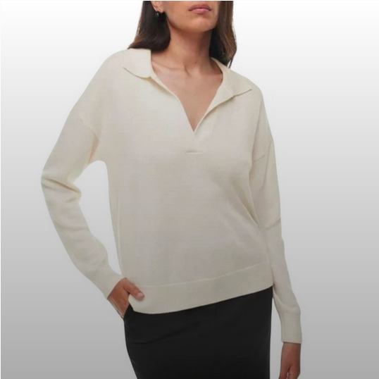 Aritzia Wilfred Clara Merino Wool Sweater Women's Small in Cream