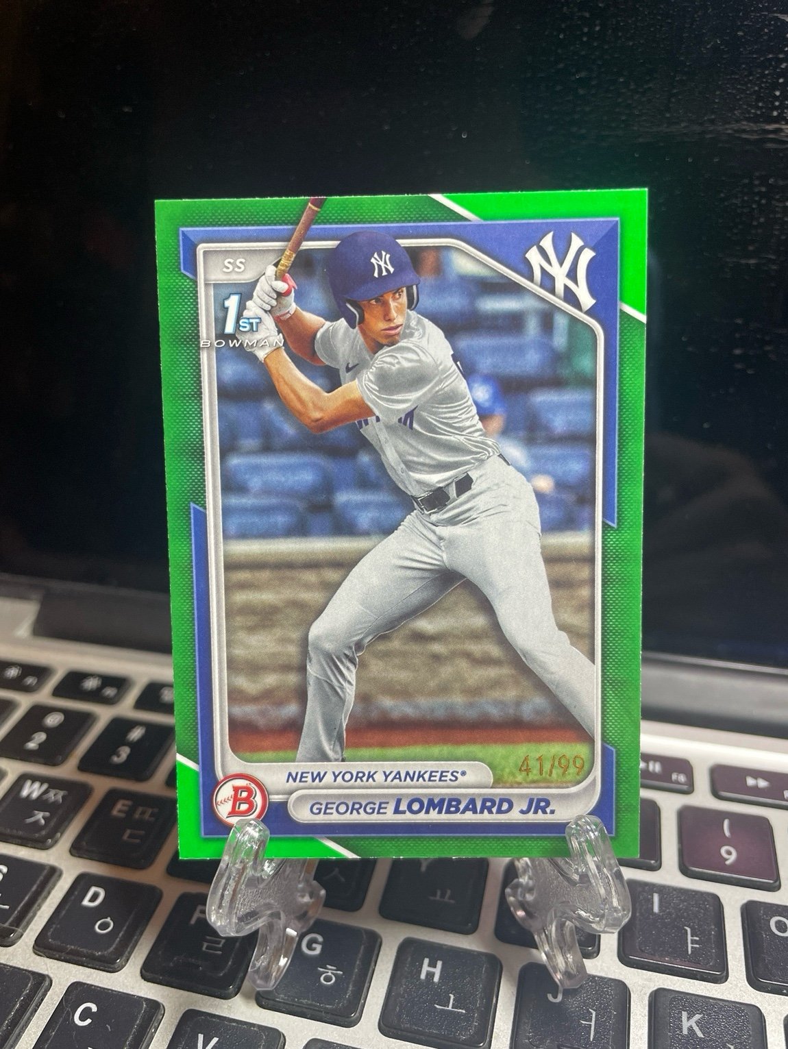 George Lombard Jr 1st - 2024 Bowman GREEN PARALLEL /99 #BP-79 Yankees ✅ SHARP