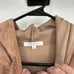 Z Supply Women’s Margot Velour Hooded Pullover Mini Dress In Tan Size L