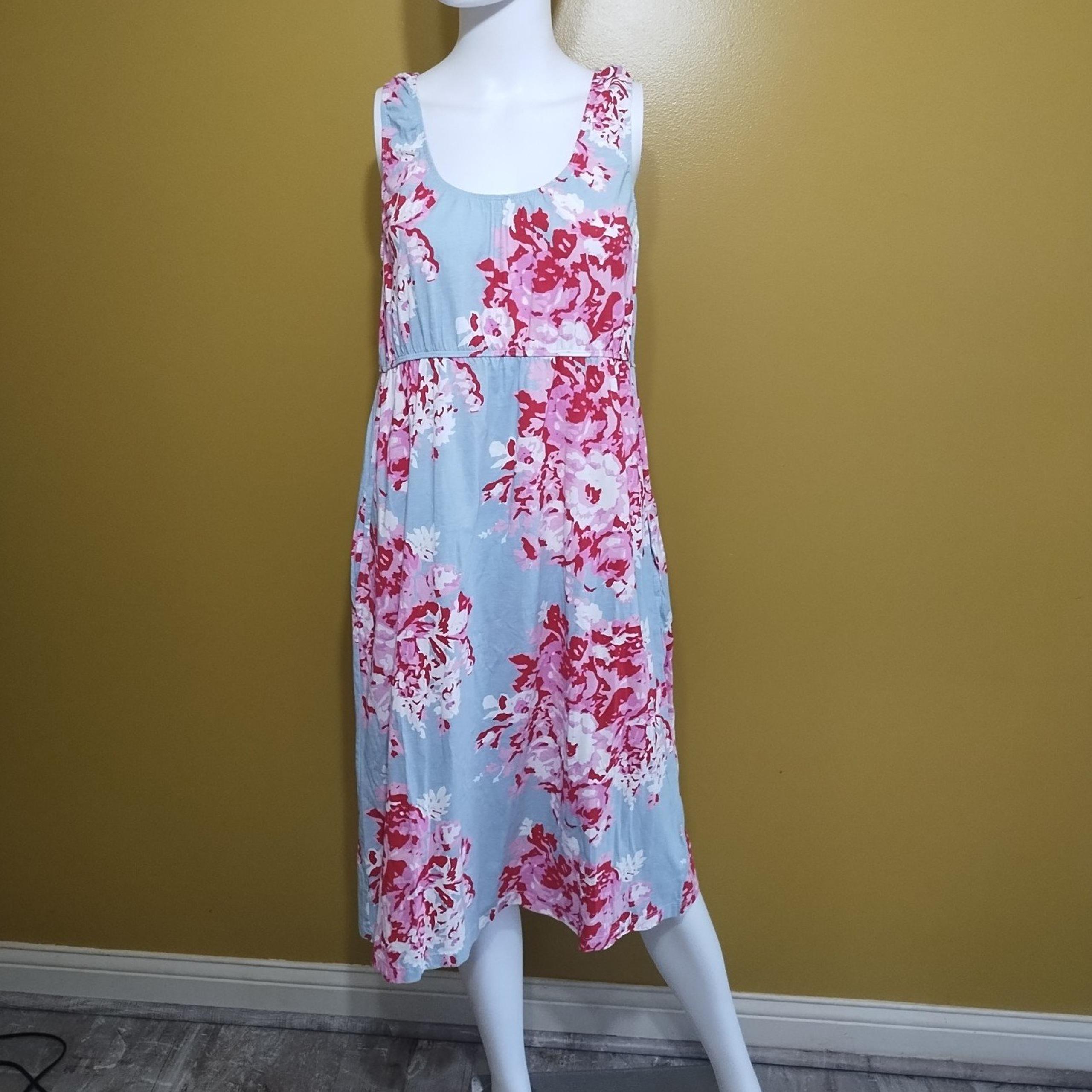 Baby Be Mine Floral Cotton Midi Tank Dress Size L