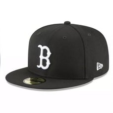 New Era - MLB Baseball Hat - Boston Red Sox 59Fifty Fitted Cap - Black