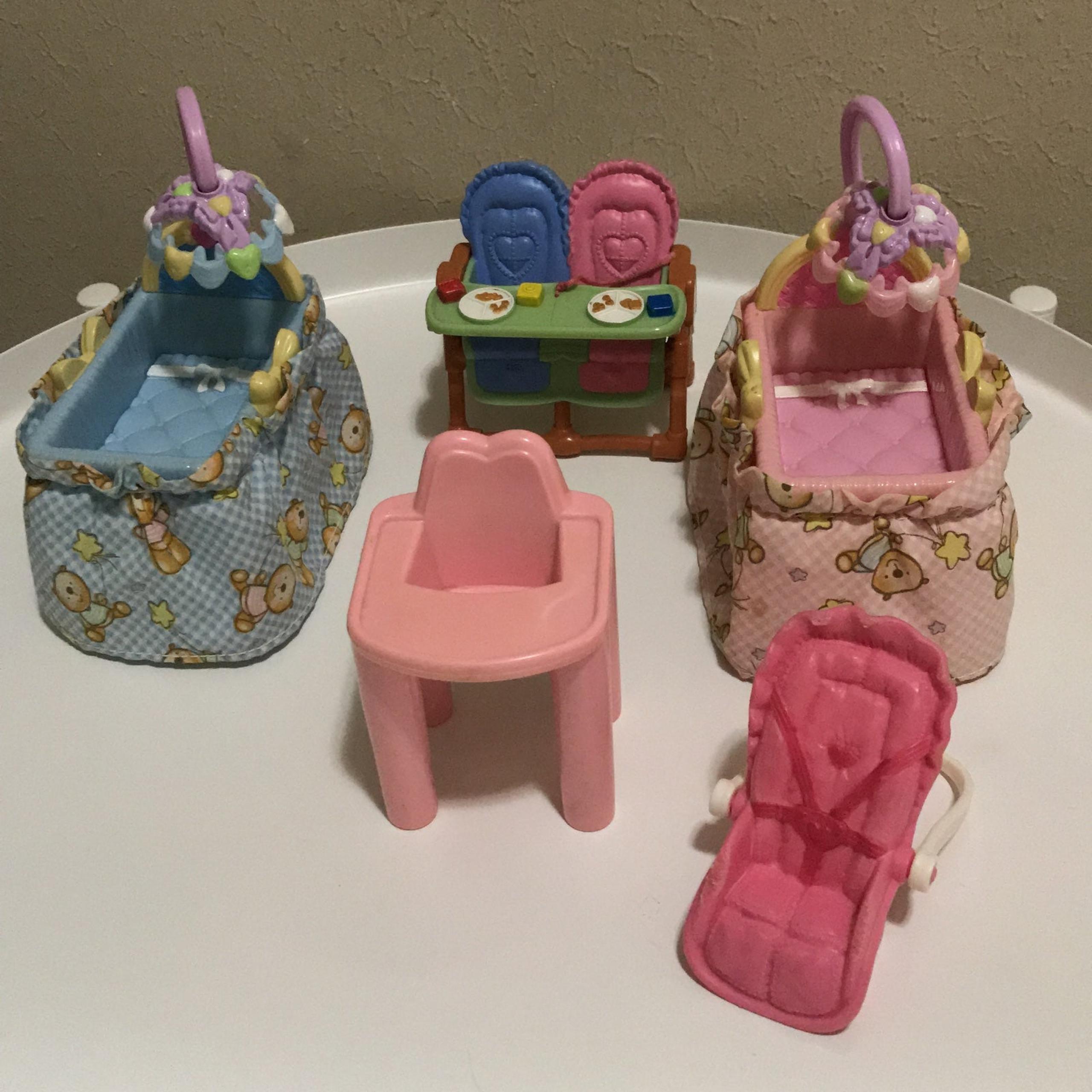 Fisher Price Loving Family Dollhouse Furniture Boy Girl Baby Crib Bed Twin Chair