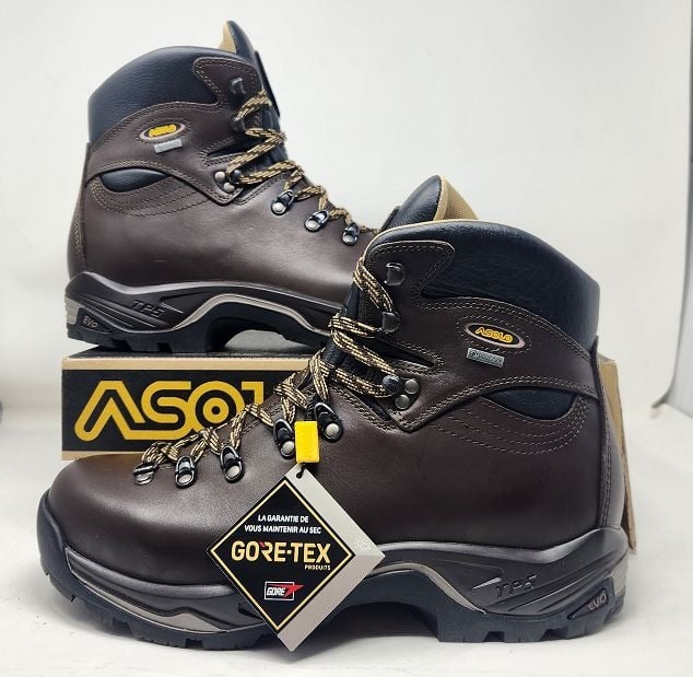 Men's 12 Asolo TPS 520 GV MM EVO Gore-Tex hiking boots in Chestnut